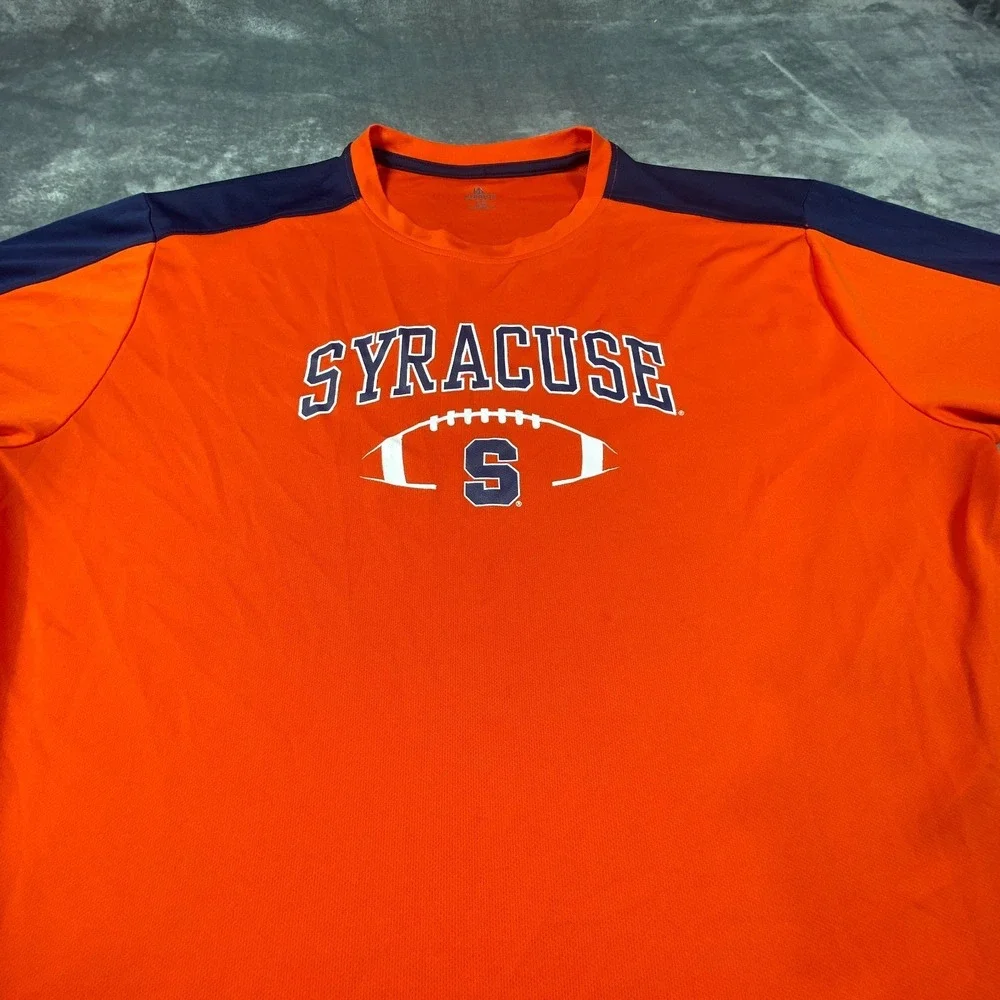 Syracuse Orange Workout Shirt Mens XL Two Tone Short Sleeve Wick Gym Active